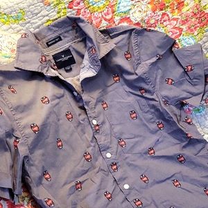 American Eagle xtra small "crushing it" button up!!!